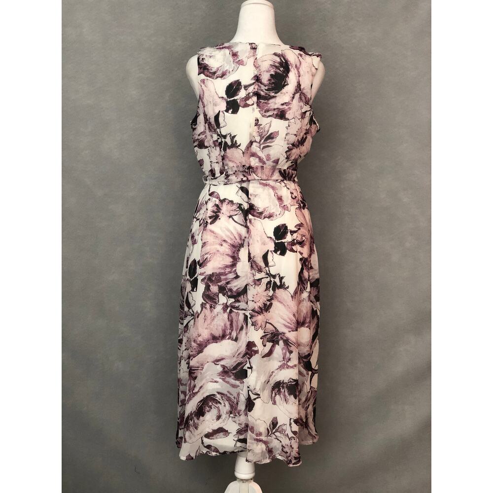 NY Collection Chiffon Dress Floral Sleeveless Women's Petite Medium NEW - Picture 5 of 9